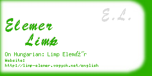 elemer limp business card